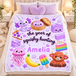 Custom Name Squishy Hunting Gifts For Kids - Personalized Blanket