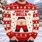 Custom Funny Naughty Jingle My Bells Christmas Gifts for Men - Personalized Ugly Sweater