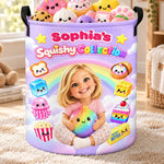 Custom Photo Name Squishy Gifts for Kids - Personalized Laundry Basket
