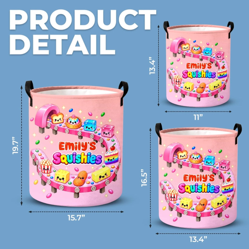 Custom Name Sweet Treat Squishy Gifts for Kids - Personalized Laundry Basket