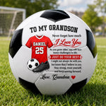 Custom Inspirational Soccer Gifts for Son and Grandson - Personalized Soccer Ball