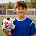 Custom Inspirational Soccer Gifts for Son and Grandson - Personalized Soccer Ball