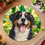 Custom Pet Photo Christmas Gifts for Families - Personalized Round Jigsaw Puzzle