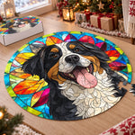 Custom Pet Photo Christmas Gifts for Families - Personalized Round Jigsaw Puzzle