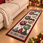 Custom Name Christmas Family Gifts - Personalized Runner Rug