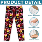 Custom Name Softball Gifts For Women - Personalized Pajama Pants