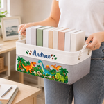 Custom Name Kids Toy Organizer Gifts - Personalized Storage Basket