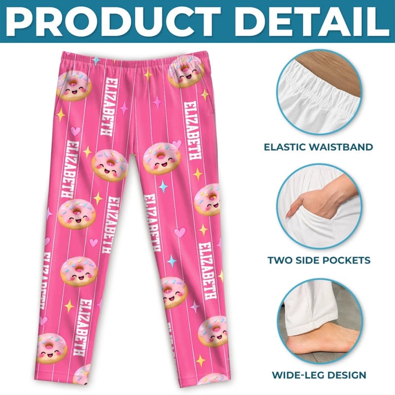 Custom Name Squishy Treat Gifts for Girls - Personalized Pajama Pants