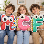 Custom Cute Monster Initial Kids Gifts - Personalized Shaped Pillow