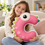Custom Cute Monster Initial Kids Gifts - Personalized Shaped Pillow