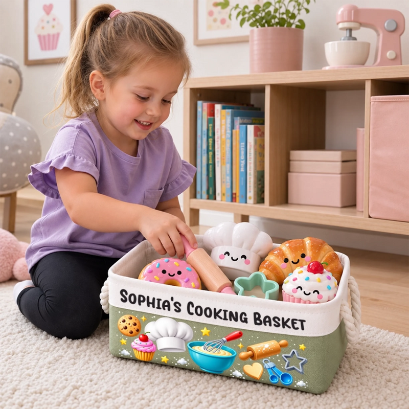 Custom Name Baking Gifts For Kids - Personalized Storage Basket