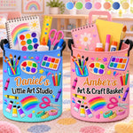 Custom Name Art Studio Gifts For Kids - Personalized Laundry Basket