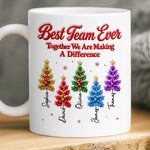 Custom 3D Inflated Effect Printed Best Team Ever Christmas Gifts For Coworkers - Personalized Mug