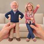Custom Photo Bestie Gifts for Sisters, Coworkers And Family - Personalized Squishy Toy Poseable Plush Doll