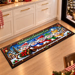 Custom Name Snowman Christmas Gifts For Grandma And Grandpa - Personalized Runner Rug