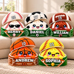Custom Name Basketball Gifts for Boys, Girls - Personalized Shaped Pillow