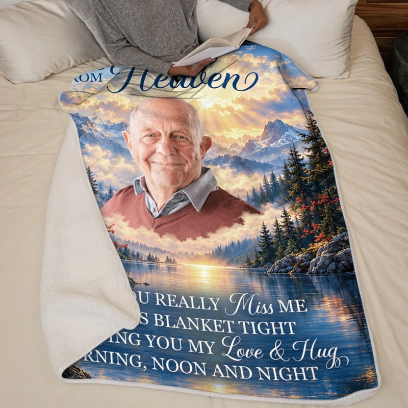 Custom Photo Memorial Sympathy Gifts For Loss Of A Loved One - Personalized Blanket