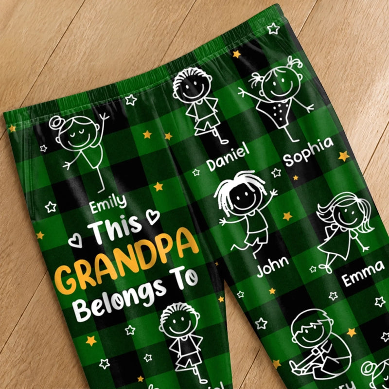 Custom Name Grandkids Gifts For Grandpa Grandma - Personalized Pajama Pants
