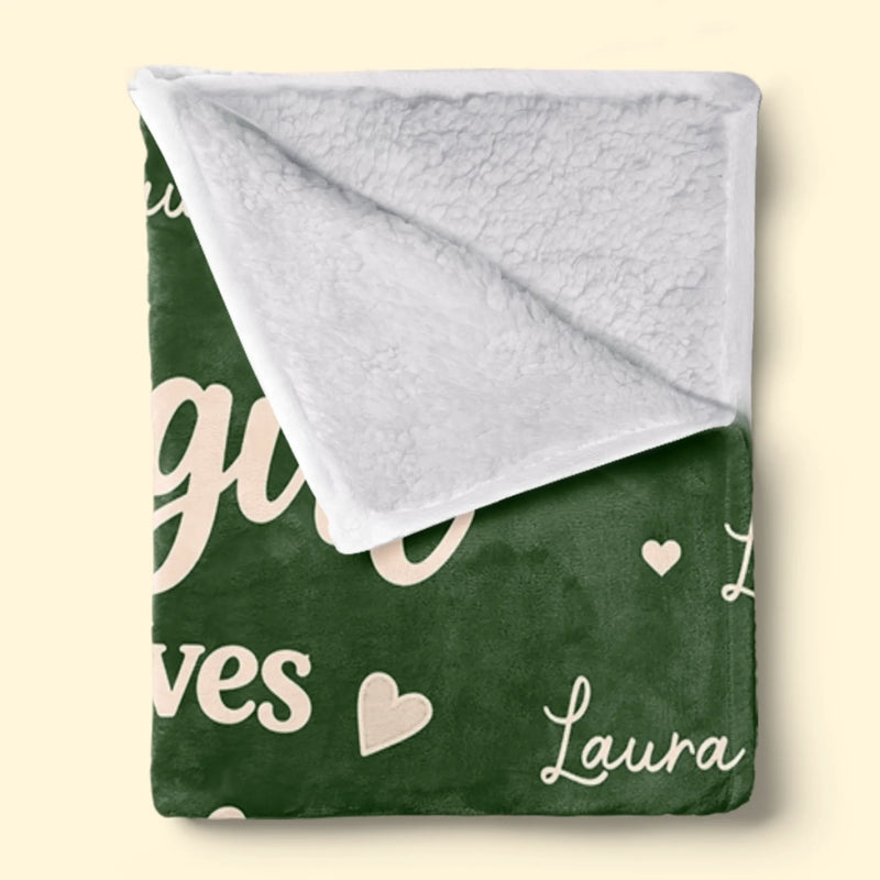 Custom Name Bookworm Reading Gifts for Her - Personalized Blanket