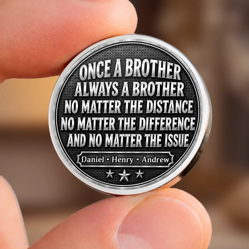 Custom Name Skull Cowboy Brotherhood Gifts For Brothers - Personalized Pocket Hug