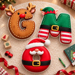 Custom Christmas Character Initial Gifts For Family, Kids - Personalized Shaped Pillow