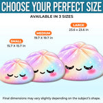 Custom Rainbow Kawaii Squishy Character Gifts For Kids - Personalized Shaped Pillow