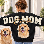 Custom Photo Name Dog Lover Gifts - Personalized Arm To Arm Sweatshirt