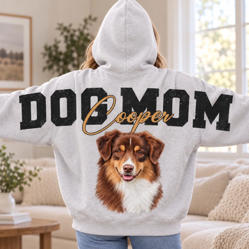 Custom Photo Name Dog Lover Gifts - Personalized Arm To Arm Sweatshirt