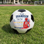 Custom Name Soccer Motivation Gifts from Grandma for Grandson - Personalized Soccer Ball