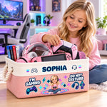 Custom Photo Gaming Gifts for Kids - Personalized Storage Basket