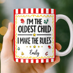 Custom Name Birth Order Sibling Christmas Gifts - Personalized Mug