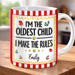 Custom Name Birth Order Sibling Christmas Gifts - Personalized Mug