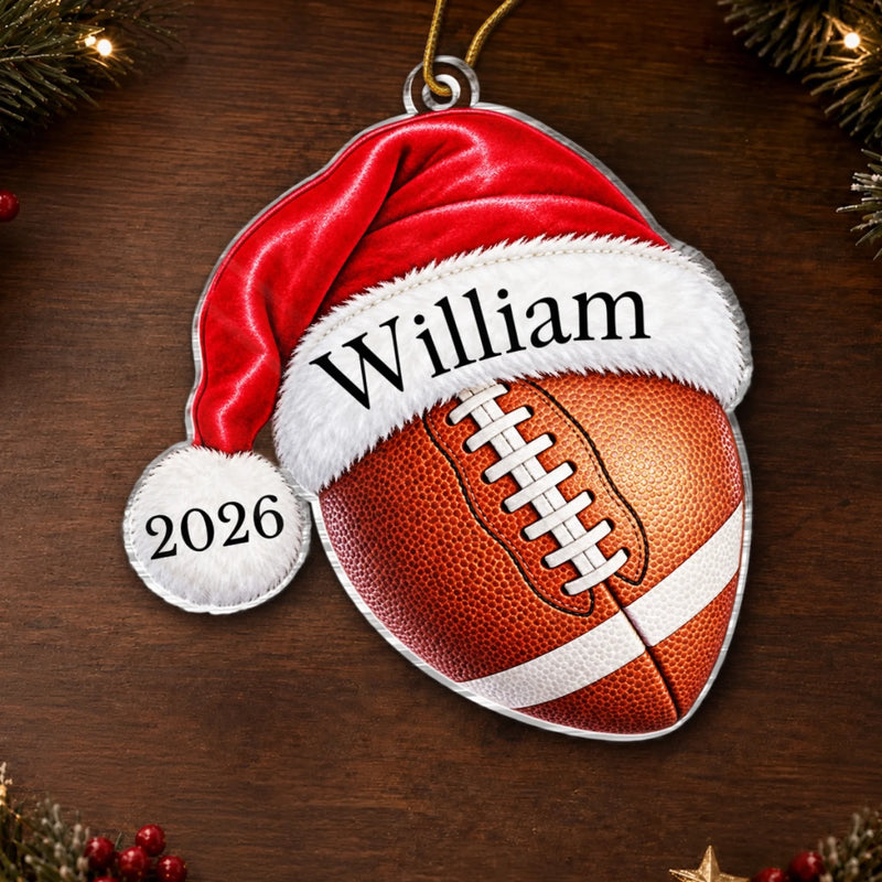 Custom Name Christmas Sports Gifts For Athletes, Sports Fans, Sports Lovers - Personalized Acrylic Ornament