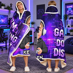 Custom Name Gaming Do Not Disturb Gifts for Kids - Personalized Snuggle Blanket
