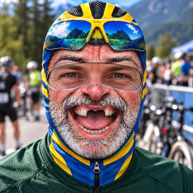 Custom Funny Mountain Biking Face Gifts for Cyclists - Personalized Ski Mask