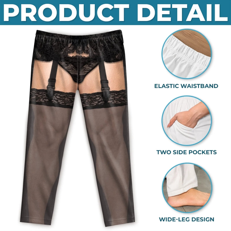 Custom Funny Garter Christmas Gifts for Men - Personalized Pajamas Pants