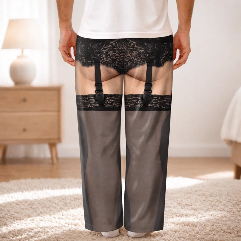 Custom Funny Garter Christmas Gifts for Men - Personalized Pajamas Pants