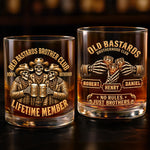 Custom Name Brotherhood Gifts for Brothers - Personalized Whiskey Glass