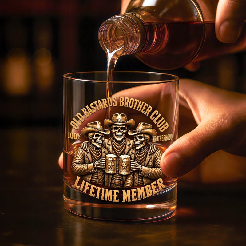 Custom Name Brotherhood Gifts for Brothers - Personalized Whiskey Glass