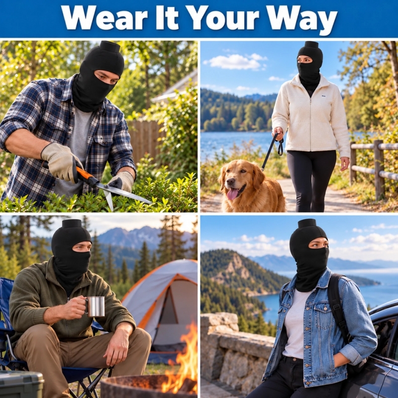 Custom Funny Skiing Face Design For Men, Women - Personalized BlockHead Ski Mask
