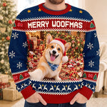 Custom Pet Photo Christmas Gifts for Dog Lovers - Personalized Ugly Sweatshirt