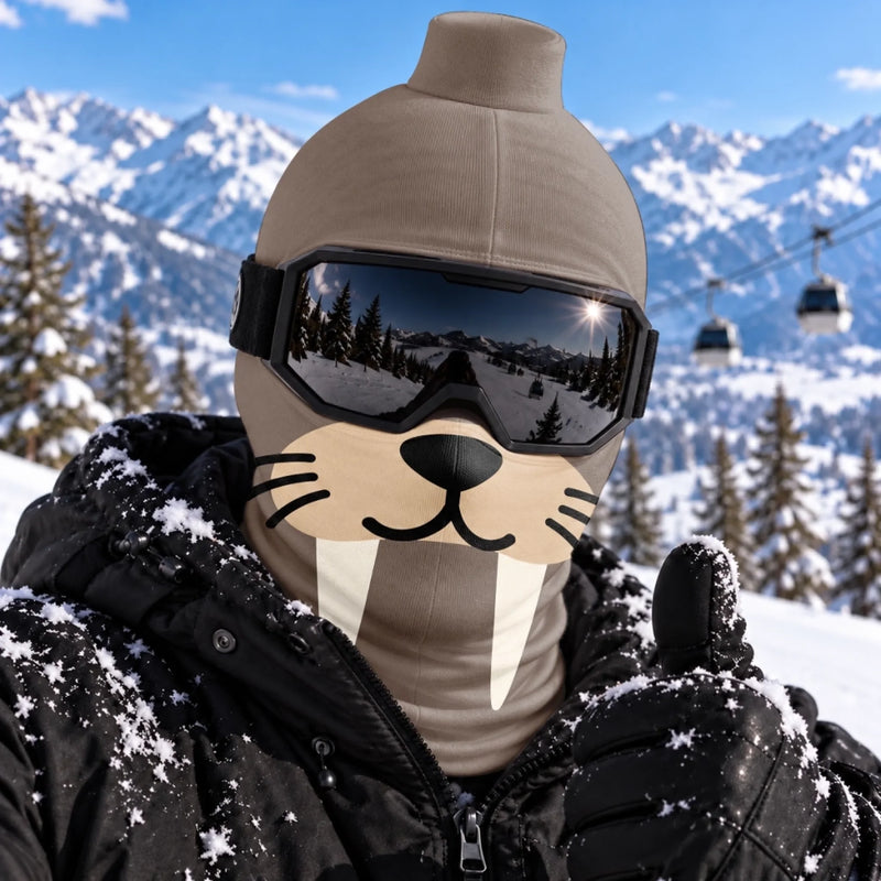 Custom Funny Animal Face Skiing Gifts For Men, Women - Personalized BlockHead Ski Mask