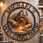 Custom Welding Workshop Gifts for Welders - Shaped Metal Sign