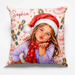 Custom Photo Christmas Character Gifts For Kids - Personalized Pillow