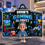 Custom Video Game Name Gifts for Kids - Personalized Snuggle Blanket