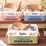 Custom Name Sourdough Baker Gifts - Personalized Storage Basket