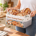 Custom Name Sourdough Bread Gifts For Bakers - Personalized Storage Basket