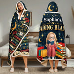 Custom Name Reading Blanket Gifts For Book Lovers, Bookworms, Reader - Personalized Snuggle Blanket