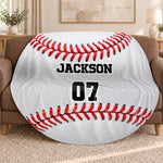 Custom Basketball Name Number Kids Gifts - Personalized Round Throw Blanket