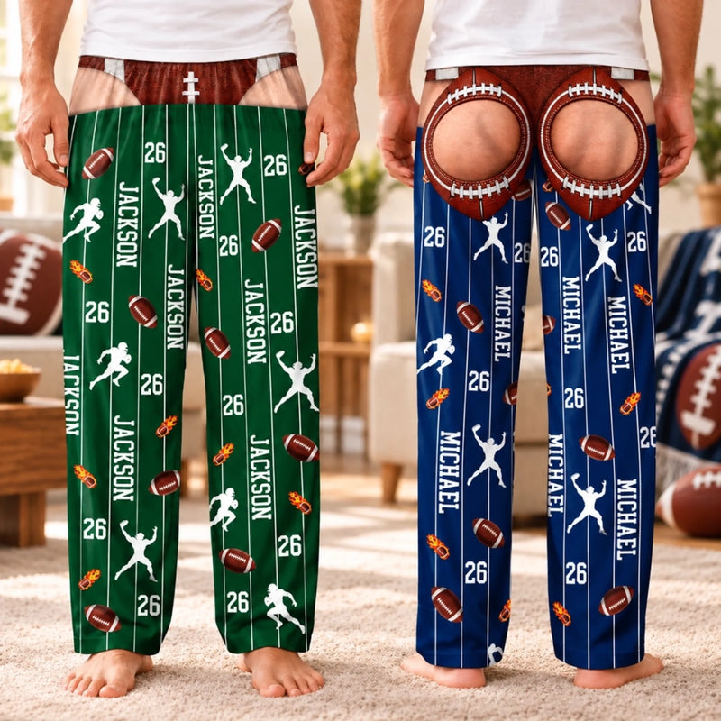 Custom Funny Name Football Gifts for Men - Personalized Pajamas